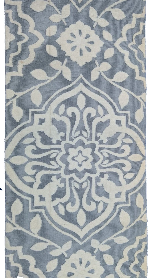 Grayish Blue Surya Tufted Carpet Runner 2 x 8 - Image 2 of 4