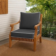 Contrast Trim Deep Seat Cushion Set 23x24x6 Patio Furniture Seat Cushion AD003