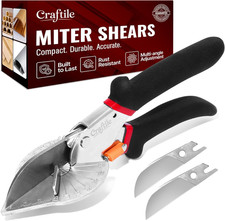 Multifunctional Miter Shears with 2 Stainless Steel Replacement Blades Adjusta