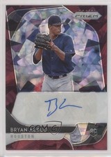 2020 Panini Prizm Rookie Burgundy Cracked Ice 4/25 Bryan Abreu Auto RC n1u