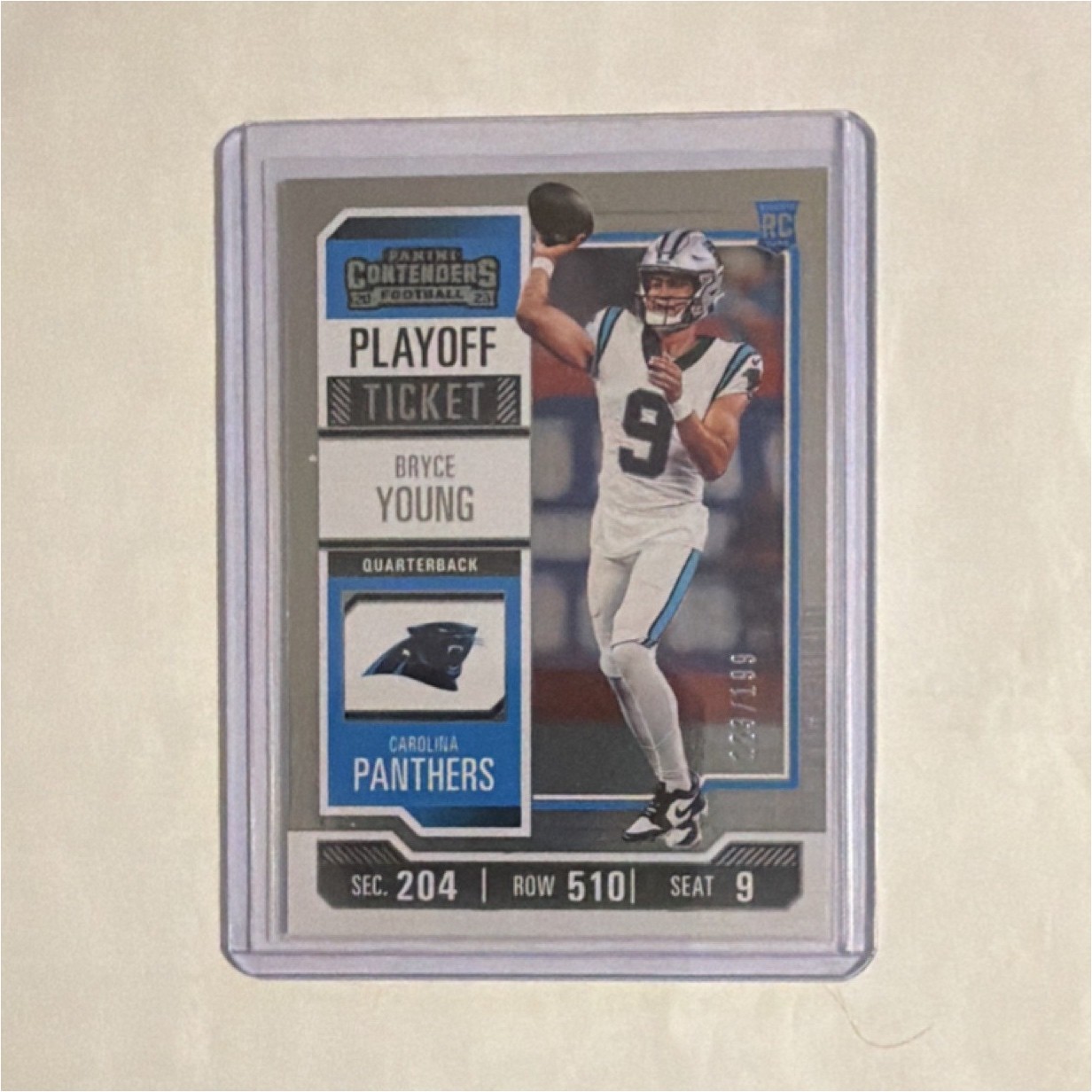 2023 Panini Contenders Playoff Ticket Bryce Young #15 /199 Rookie Panthers