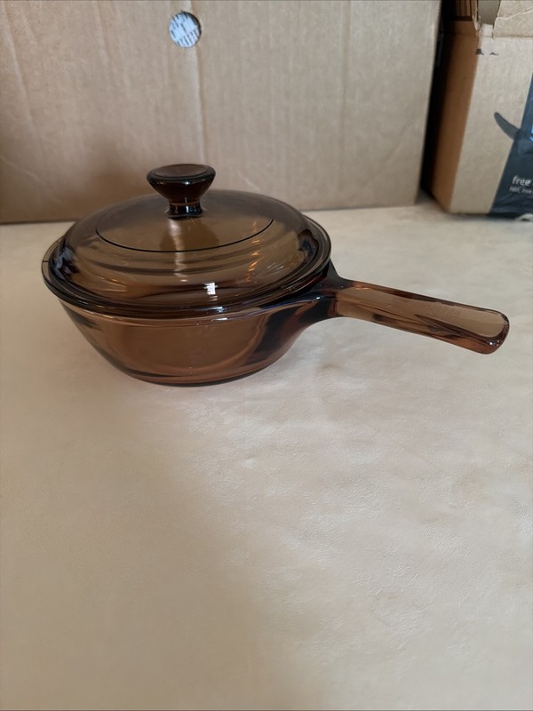 Corning Vision Amber 0.5 L Non-stick Saucepan w/Pyrex Lid P-81-C #1