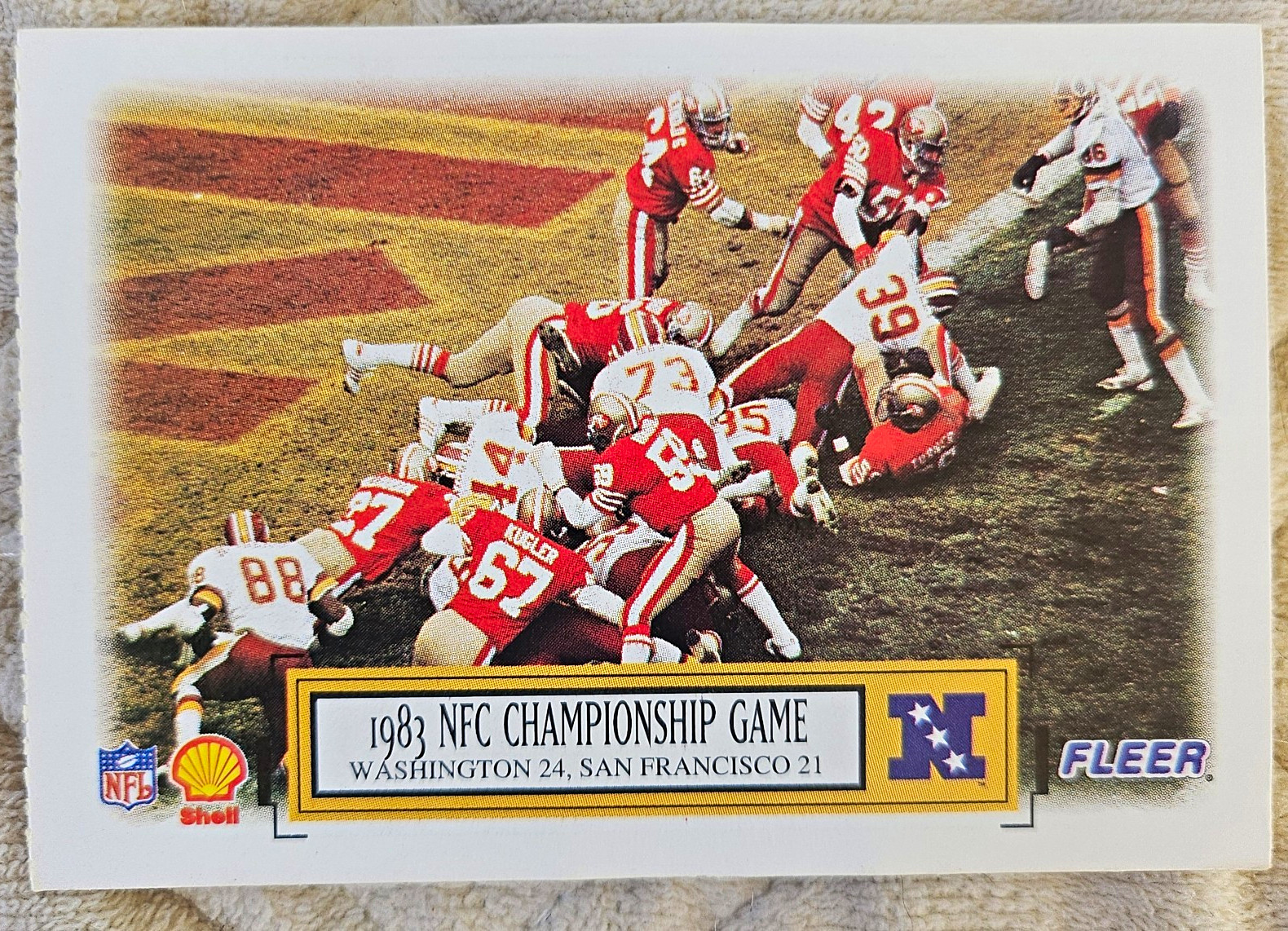 Fleer 1995 Shell Drive to the Super Bowl 1983 NFC Championship #8/10 Montana