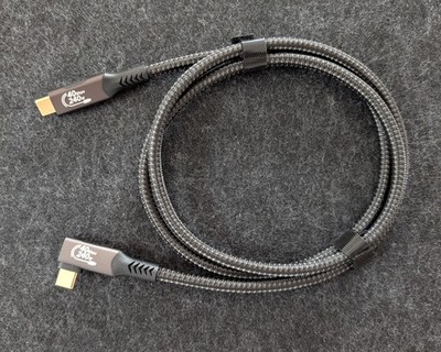 90° Grad USB-C Thunderbolt 4 USB4 Lade / Video / Datenkabel 1m 240W 40GB 8K QC