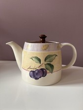 Marks and Spencer Kitchen Homeware 1980s Vintage Wild Fruits Print Teapot Rare