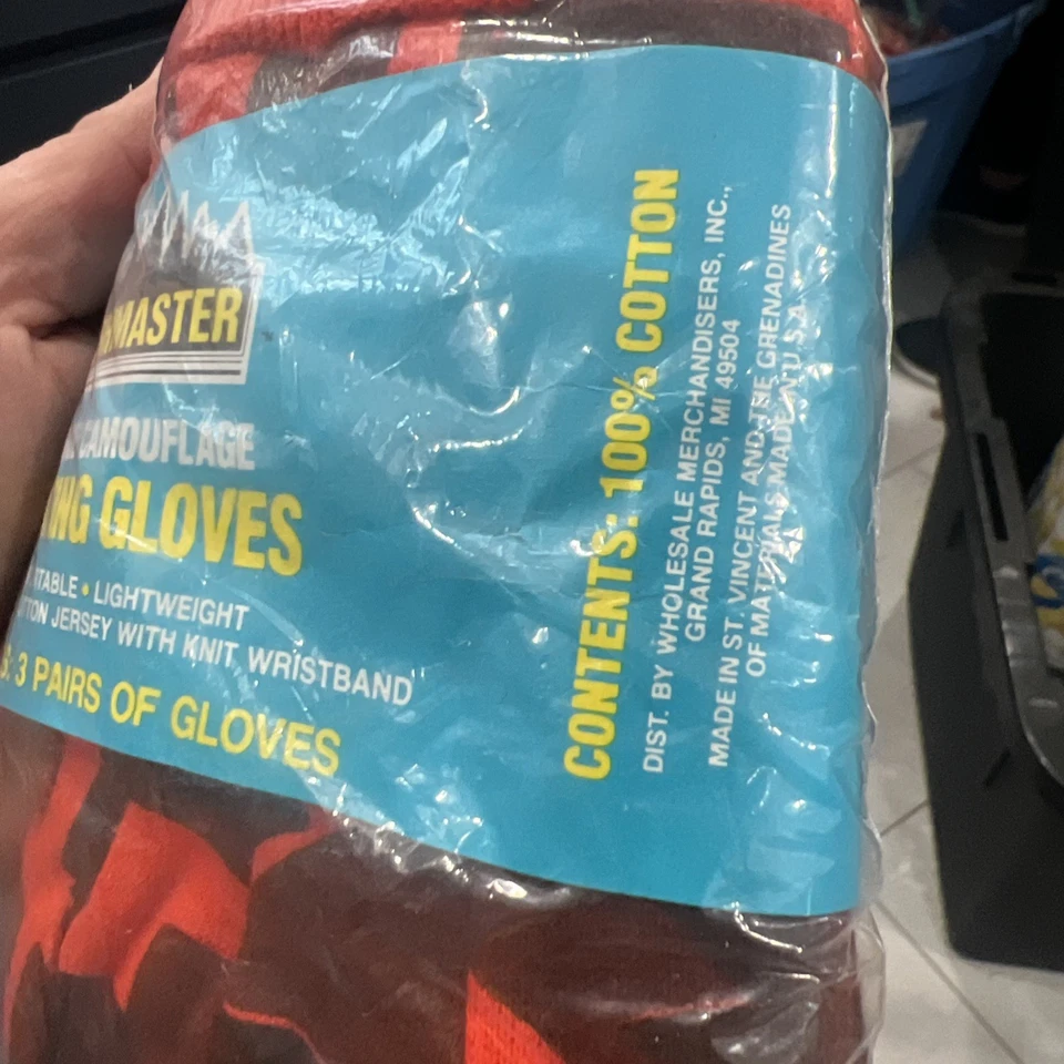 Guantes de caza Bushmaster XL naranja 3 pares ligeros nuevos con etiquetas Foto 3 de 4