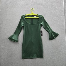 Lulus Women Dress S Green Bodycon Mini Party Cocktail Dress Lace Slim NWT