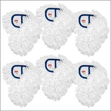 360 Degree Flexible Dust Mop Replacement Head 6 Pk - Fine Fiber Washable by LOLA
