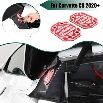 Replacement Red Aluminum Rear Quarter Window Emblem Badge For Corvette C8 2020+