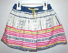 NWOT Genuine Kids Oshkosh Skirt Hot Pink Yellow Knitted Braided Southwest 3T Y2K