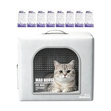 Cooling Cat Dog House For Summer, Foldable Weatherproof House With 8 Ice Packs