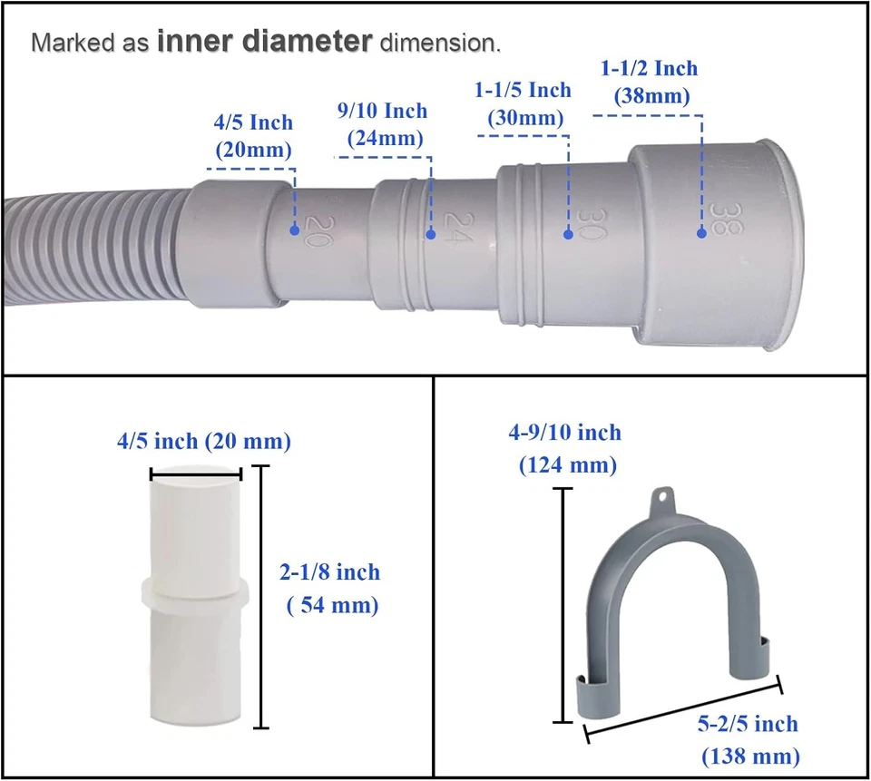6.5ft Washing Machine Drain Hose Extension Kit -Universal for Washer, Dishwasher - Image 3 of 4