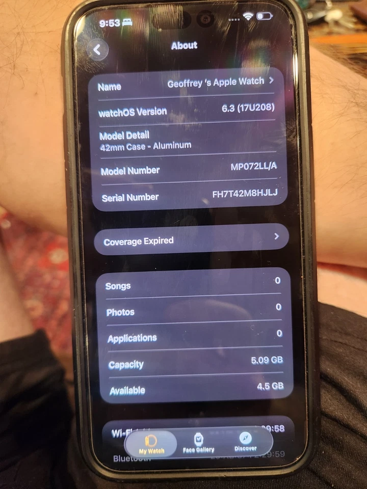 Reloj inteligente Apple Watch Series 2 A1758 con rastreador de ejercicios, 42 mm Foto 4 de 4