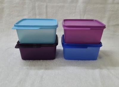 Tupperware Keep Tab small Rectangle air tight containers- Set of 4- 500ml-Colors