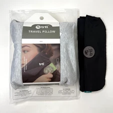 trtl Travel Pillow One Size Light Gray Fleece Flying Airplane Neck Support