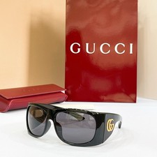 Gucci GG2170S Wrap Sunglasses Black Double G Logo Shades 66-14-125
