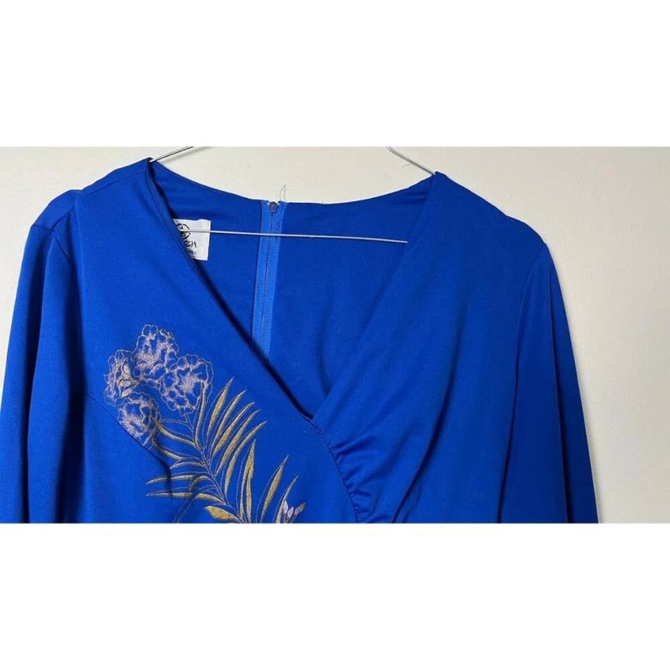 VESTIDO SHAHEEN AÑOS 50 60 PINTURA FLORAL HAWAIANA 6 Foto 2 de 4