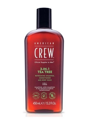 American Crew 3-IN-1 Tea Tree Shampoo, Conditioner, Body Wash, 15.2 oz