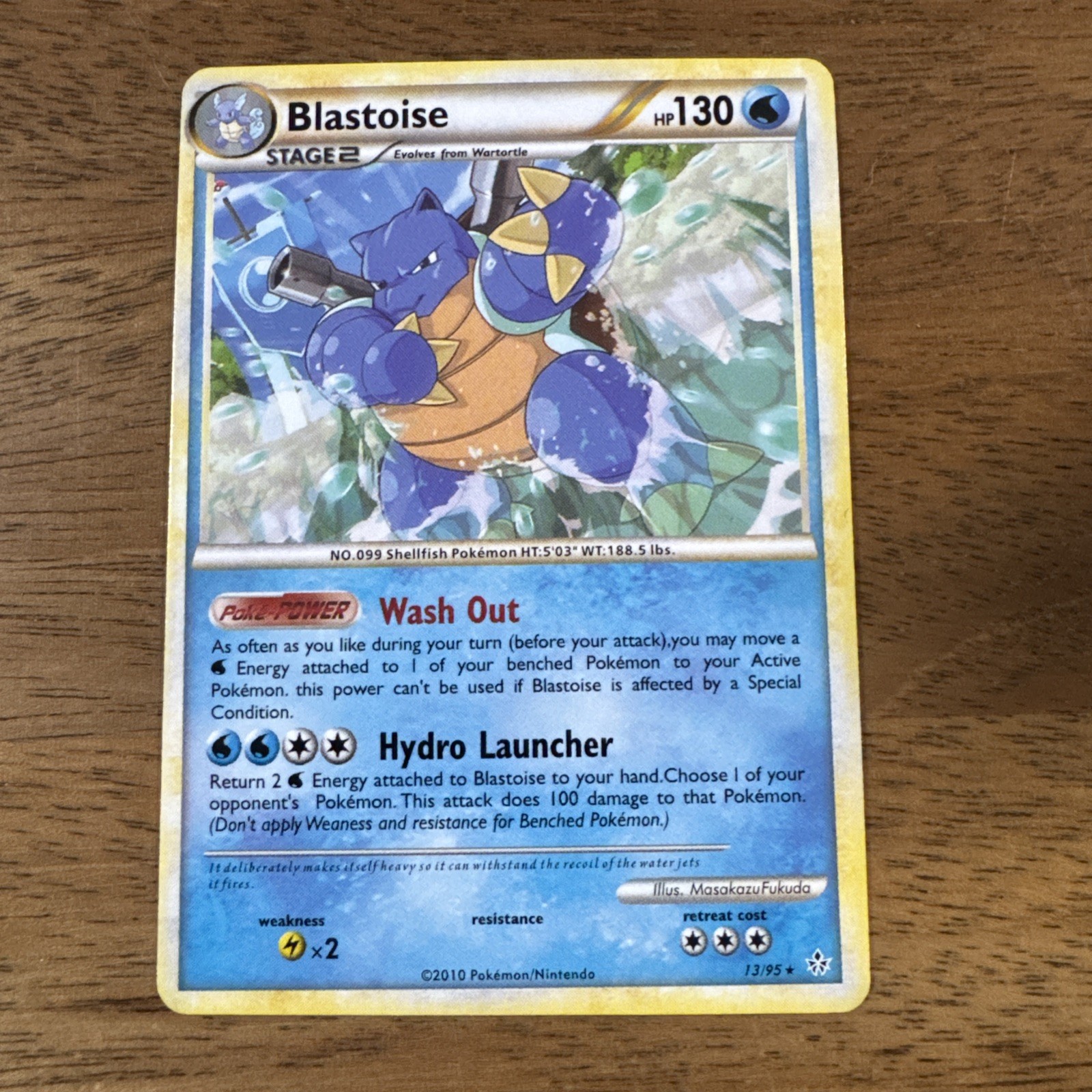 Nintendo Unleashed #13/95 Blastoise Stage 2 130 HP Rare Regular 2010