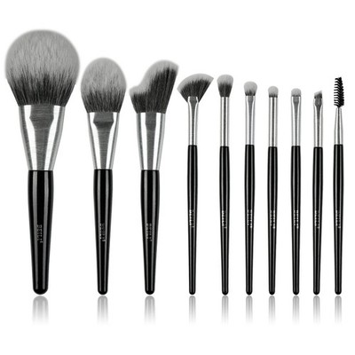 Beili 10-Pc Christmas Makeup Brush Set   Kabuki Brushes with Soft Synthetic Hair