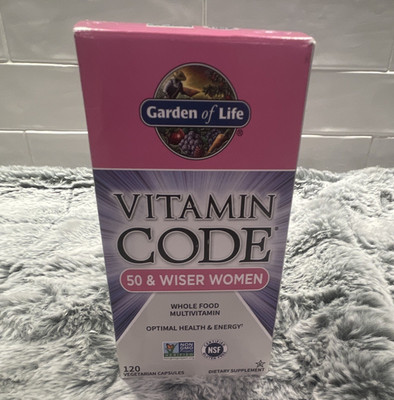 Garden of Life Vitamin Code 50 & Wiser Women Multivitamin 120ct Exp 05/2026