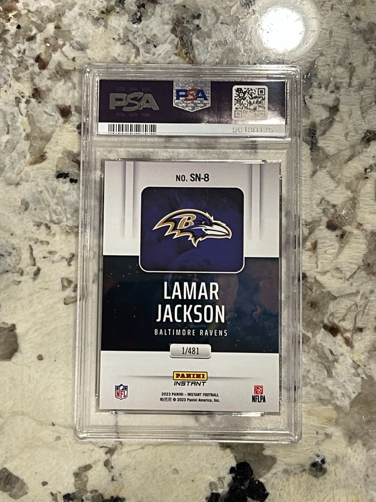 2023 Panini Instant Lamar Jackson Supernova PSA 9 *125 view 2