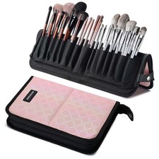 Byootique Makeup Brush Holder Bag Foldable Cosmetic Case ForgetMeNot Pink Artist
