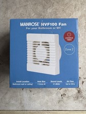 Man Rose NVF100 Bathroom Fan with Timer 100mm