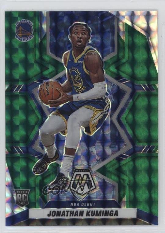 2021-22 Panini Mosaic NBA Debut Green Mosaic Prizm Jonathan Kuminga #268 06gz
