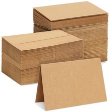 100 Pack Blank Kraft Greeting Cards with Envelopes for Card Making, Invitation,