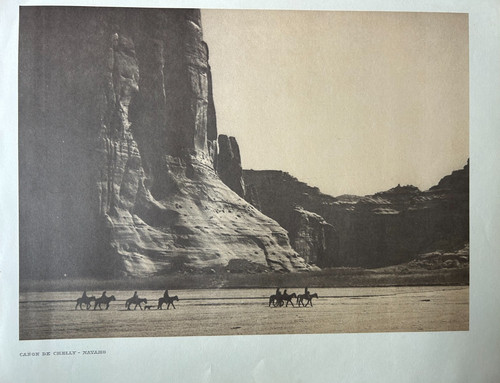 Edward S Curtis - Original Photogravure 14.5 X 18" The Navajo in Canon de Chelly