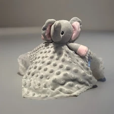 BORITAR Elephant Soft Gray Lovie Security Blanket Dots Safari Animal Print