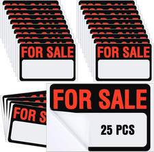 25 Pcs for Sale Signs for Car 9 X 12 Inches Auto Sales Signs Vehicle