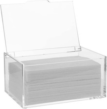 Clear, Dryer Sheet Dispenser with Lid, Acrylic Dryer Sheet Holder