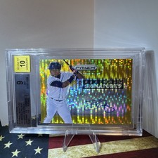 2015 Prizm Baseball Signature David Justice Auto #22 Good Pulsar 01/10 BGS 9/10 
