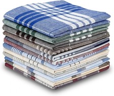 12 Pack Men'S Handkerchiefs for Men Classic Assorted 16 Inch Large Mens Pocket S