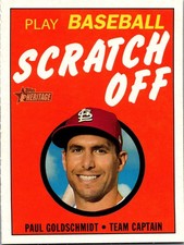 2020 Topps Heritage #7 Paul Goldschmidt 1971 Topps Baseball Scratch-Offs