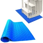 36 X 24 Inch Blue Swimming Pool Ladder Mat, Non-Slip Texture, Protective Pad