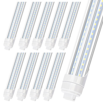 90W 8ft LED Tube Light, 6000K Rotating R17D HO 2 Pins Energy Efficient Shop Lamp