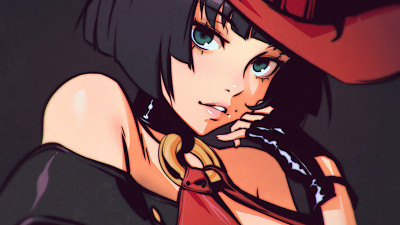 Anime ilya kuvshinov drawing cowboy hats guilty gear ino Playmat Game Mat Desk