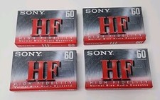 Lot of 4 - Sony 60 Minute - HF High Fidelity Normal Bias Audio Cassettes - New