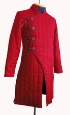 Medieval Thick Padded Armor Costume Dress Gambeson Coat Aketon Sca Larp Jacket