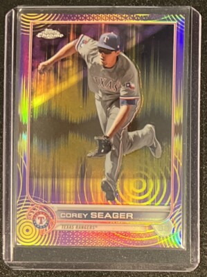 その他 COREY SEAGER Topps Chrome auto blue 2022 Topps Chrome🔥Corey Seager Purple Yellow Sonic Pulse