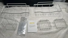 Shower Caddy Organizer for Bathroom Storage Kitchen White Adhesive 5 Pack