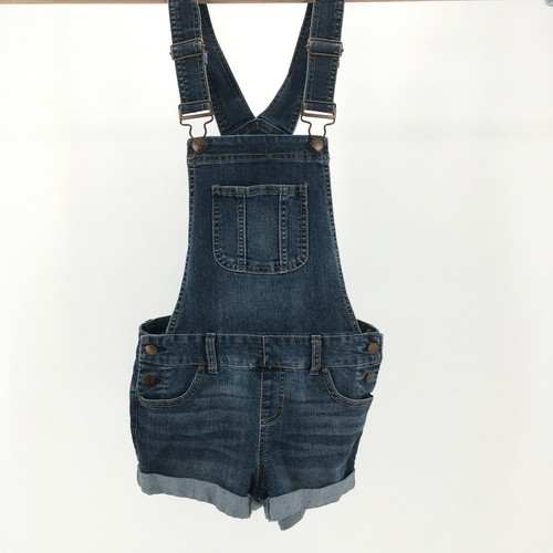 Blue Spice Peto Pantalones Cortos monos rollo de los puños Dark Wash Denim  azul para mujer S | eBay