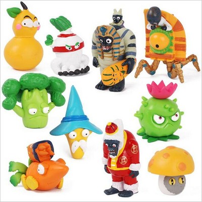 10pcs Set Plants Vs Zombies Action Figures Cake Topper Kids Toy
