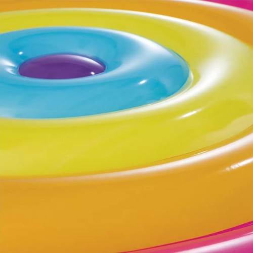 Intex Rainbow Fiesta Island Pool Float 201 x 24cm XL Inflatable Water Lounge - Picture 11 of 13