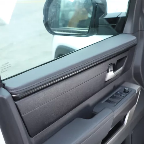 ABS Matte Black Full Interior Dash Trim Cover Set Fits Toyota Tundra 2022-2025 - Picture 7 of 85
