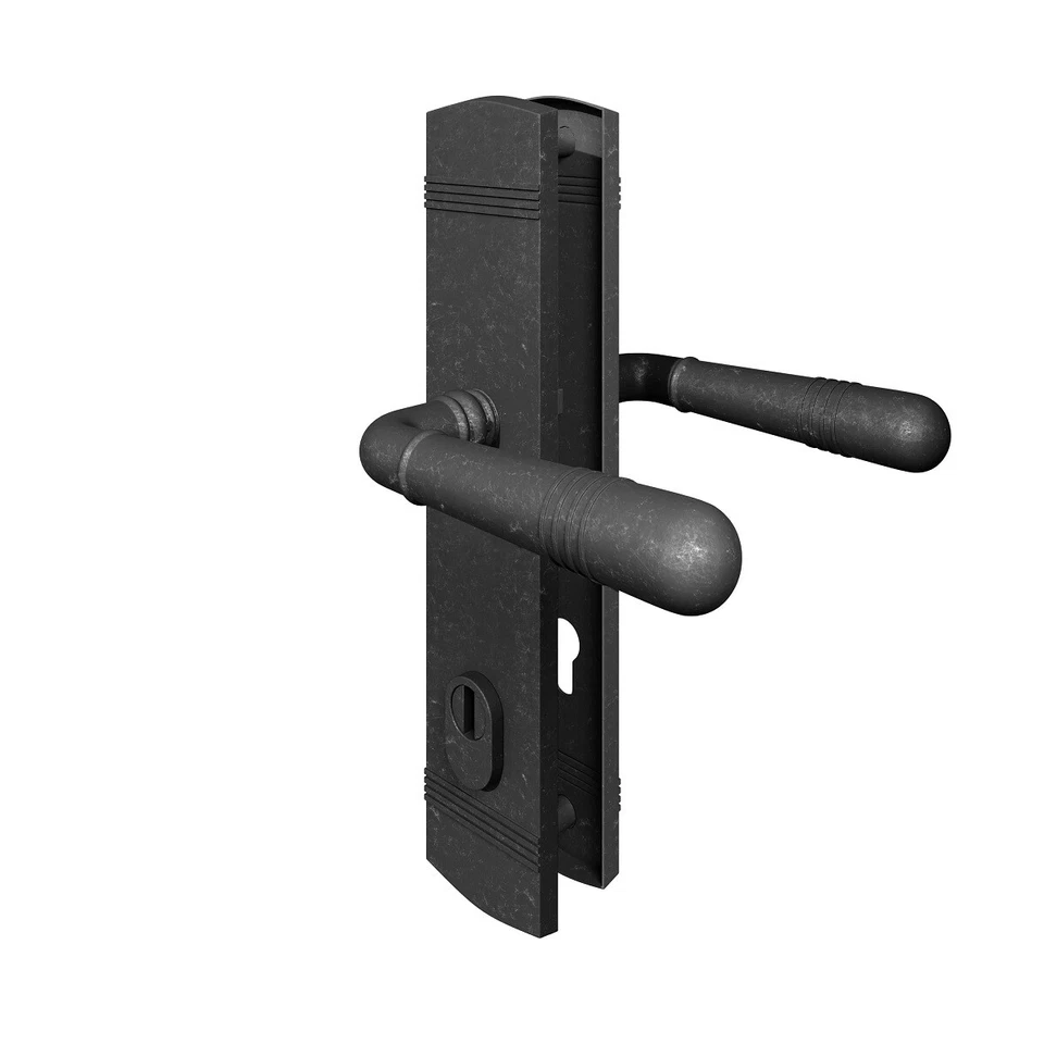 Cerniera di protezione grigia antica cerniera per porta d'ingresso PZ scudo lungo cerniera di sicurezza - Immagine 2 di 4