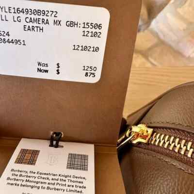 Burberry Large Camera Bag House Check Crossbody Mix Earth NWT | eBay